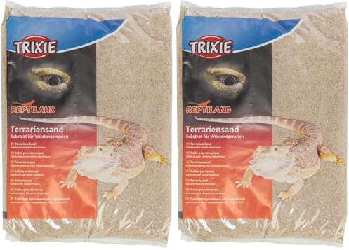 Trixie Basic Sand (Yellow) - terrarium substrate for desert terrariums - 5kg Bag (Pack of 2)