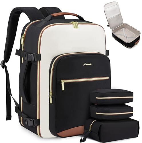 LOVEVOOK Handgepäck Rucksack Flugzeug, Reiserucksack Damen Groß 30L Herren Wasserdicht, Laptop Backpacks 17 Zoll Mit Laptopfach, Travel Backpack Daypacks Für Schule Arbeit Camping