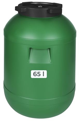 F & R Boccale per acqua piovana con coperchio, 65 litri, serbatoio per acqua piovana