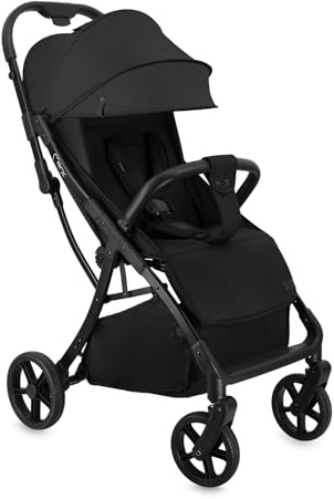 MoMi PAOLA Passeggino per Bambini da 6 Mesi a 22 kg - Compatto, Leggero con Chiusura Automatica, Cinture a 5 Punti, Schienale a 3 Posizioni, Poggiapiedi Regolabile, Ruote Ammortizzate
