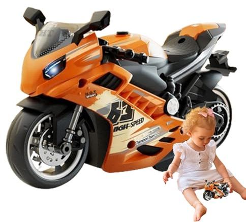 Motorbike Toy - Children Sound Light Motorcycle, Flashing Headlights Play Bike | Adorable Realistic Engine Noises Fun Riding Experience, Long Lasting Ride On Toys Vehicle For Boys & Girls