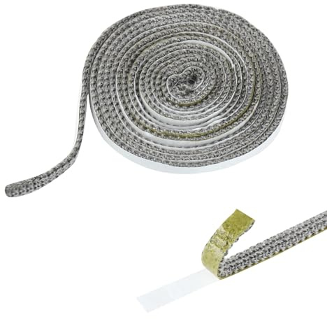 2mm x10mm x2,5m Guarnizione Adesiva Guaina Alte Temperature Fibra di Vetro