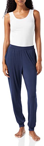 Amazon Essentials Women's Lightweight Knit Jersey Pajama Pants, Relaxed Fit Jogger Lounge Sleep Wear with Pockets, Washed Navy, Medium