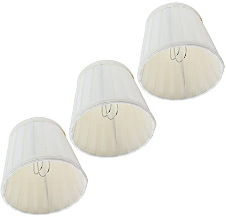 Juego De 3 Pantalla De Lámpara, Pantallas Pequeñas, Pantalla Pequeña De Tela De Barril E14, Pantallas De Lámpara De Araña Con Clip Para De Mesa Pared Hotel