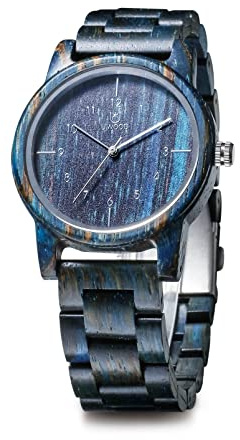 LeeEv Wooden Watches Uwood Series 40 mm Unisex Natural Handmade Wood Watch with Gift Box & Band Adjustable