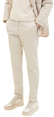 TOM TAILOR Damen 1035793 Chino Slim Fit Hose, 12365 - Dusty Beige, 32W / 30L