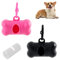 2scatole a forma di osso, sacchetti igienici per cani, sacchetti della spazzatura per cani impermeabili spessi con dispenser, capsule per sacchetti igienici (rosa rosa, nero)