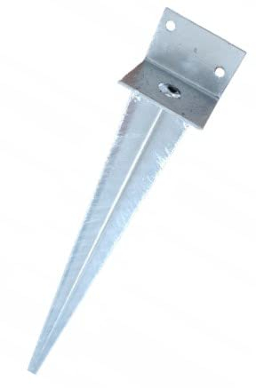 MiG-met - Support de poteaux à enfoncer L - L500 - Ancrage de sol - Ancrage de sol -Inox - Piquet de terre - Support idéal pour les constructions