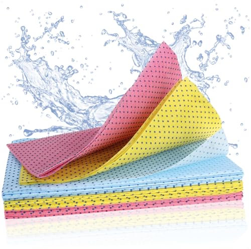 COM-FOUR® Paños para el hogar 12x, toallitas antibacterianas - iones de cobre para una limpieza libre de gérmenes, limpieza multiusos reutilizables para inodoros