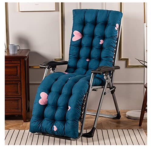 Coussin de chaise longue d'extérieur avec attaches de dossier - Épais et antidérapant - Pour terrasse, jardin et piscine - Coussin pliable en mousse à mémoire de forme - 52 x 160 cm - Style 8
