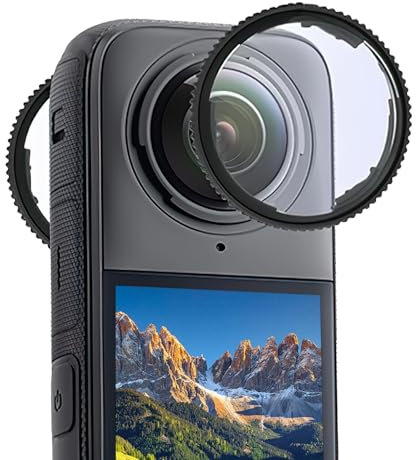 Rotating Lens Guards for Insta360 X4 accessories Waterproof Anti-Scratch Removable Lens Protector High Transparency Protective Cover Frame Compatible with Insta360 one X4 Standard Lens (2 Pieces)