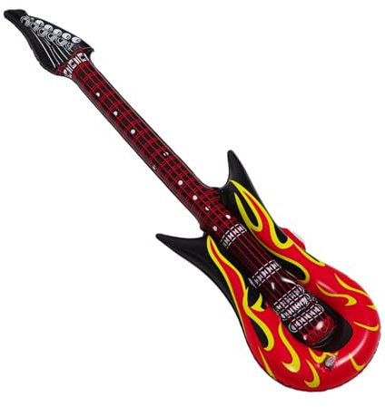 YARNOW 2pezzi Chitarra Gonfiabile Per Ragazzo Chitarra Elettrica Giocattolo Oggetti Di Musicali Per Feste e Costumi Da Rock Star