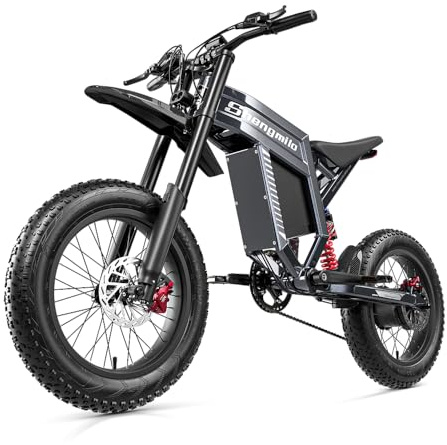 Shengmilo E Bike Electric Bike 20x4.0 Fat Tire E-Mountain Bike 150NM full suspension E-Bike 60V 30Ah Battery 7-Speed shifting electric cycling with Hydraulic oil brake,250w,25km/h