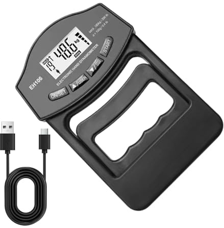 Testeur De Main - Appareil De Mesure Électronique Rechargeable De 180 Kg | Dynamomètre Manuel Pour Le Sport | Dynamomètre Numérique Pour Compétitions D'entraînement Fitness Scolast