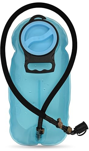 MARCHWAY 2L/2.5L/3L TPU Hydration Bladder, Ultra Durable Water Reservoir Bag with Insulated Tube for Hydration Pack for Cycling, Hiking, Running, Climbing, Biking (3L Blue 100oz)