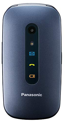Panasonic KX-TU456 Cellulare Facilitato, Ampio Display a Colori, Tasti Grandi, Chiamate Prioritarie in Vivavoce, Bluetooth e Fotocamera, Compatibile con Apparecchi Acustici, Blu