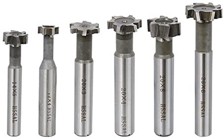 Fresa per scanalature a T 10 12 14 16 20 25 30 32 mm Fresa in acciaio ad alta velocità per utensili per frese a candela in metallo duro-14x5x8x65