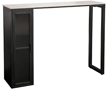 Bartabeller Hem Bar Table Smal High Chair Lagring Smidesjärn Vardagsrum Kök Lagring Vin Skåp Integrerad Barbord Bar Bordets Högbord (Size : 160 * 40 * 105cm)