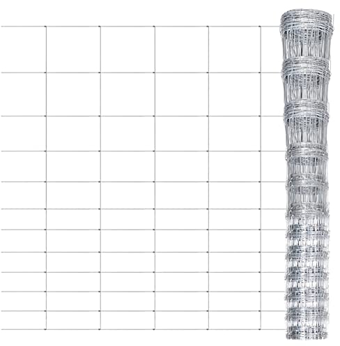 Camerina Gartenzaun Verzinkter Stahl Silbern 50x1,6 m Hasendraht Feinmaschig Metallgitter Maschendrahtzaun Netz