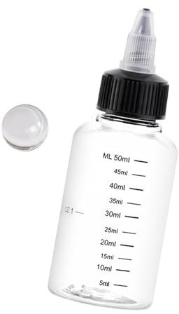 yanwuwa Botella de mezcla de pintura modelo con escala, varios tamaños, 30 ml, 50 ml, 100 ml, 230 ml, boquilla giratoria para aficionados y artistas, dispensador de pintura de imprimación modelo