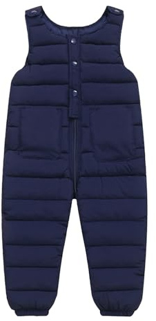 MJGkhiy Pantalon de neige pour enfants, hiver, pantalon long de ski, vêtements chauds, salopette de snowboard modèles coupe-vent, chaud, imperméable et respirant, bleu, 3-4 ans