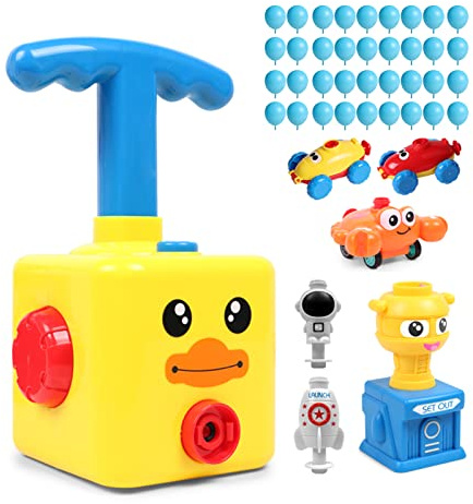 Generico Auto lancio palloni a pressione d aria Giocattolo educativo STEM con Regalo di veicolo divertente per