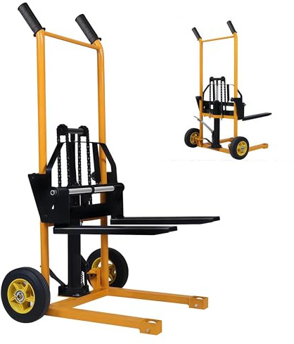 Carrello Portatile Per Pallet, 900 mm, 200 kg,Transpallet Manuale Carrello Elevatore Sollevatore Idraulico Scarico Furgoni,Gerbeur manuale