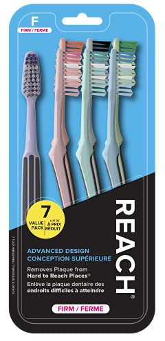Reach Advanced Design Toothbrush, Firm Bristles, 7 Count Value Pack