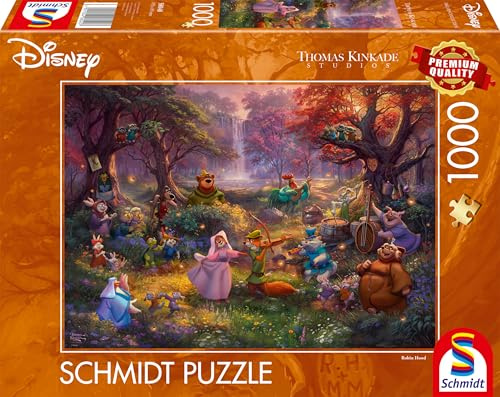 Schmidt Spiele 58040 Thomas Kinkade, Disney, Robin Hood, 1000 Teile Puzzle