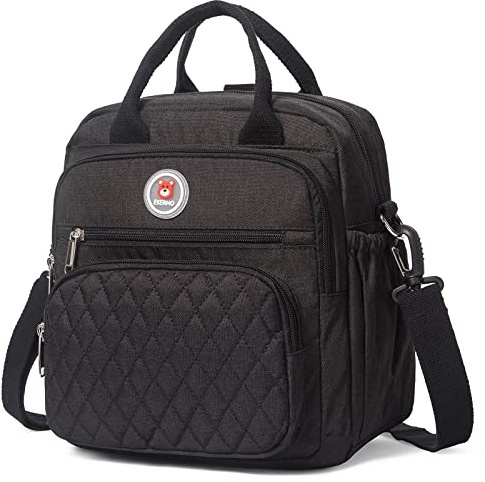 EKERHO Insulated Lunch Bag Backpack for Women/Men, 3 carrying way Lunch Tote, Large Waterproof Cooler Box with Side pockets for Adults, College, Work, Beach, Picnic, Black