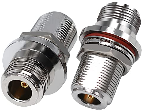 N Typ Buchse Adapter TUOLNK N Buchse auf N Buchse Schott Koaxialstecker für Antennenkoaxialkabel 2St