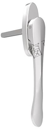 Poignée de Fenêtre Poignée de fenêtre d'écran de fenêtre à battants en Alliage d'aluminium poignée de Porte Pliante en Acier carré Plat Mince (Color : Silver)