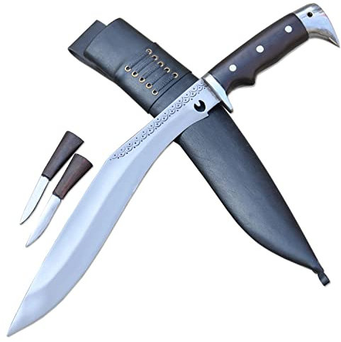 THE NEPAL 33 Zoll lange Klinge, traditionelles Kukri-Messer, Khukuri-Machete-Schwert, handgefertigt, feuergeschärft, sofort einsatzbereit