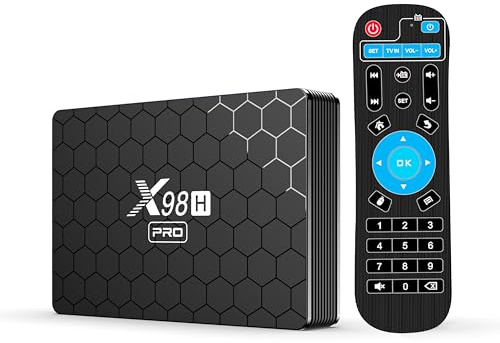 Xilibod Android 12 TV Box 4GB RAM 32GB ROM H618 Quad Core CPU G31 MP2 GPU 2.4G/5G WiFi Support BT Support HD IN 100M DLAN Smart TV Box - Model No.: X98H PRO 4GB 32GB