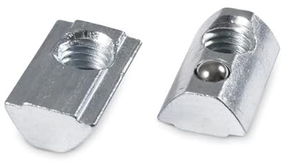50 Stück Nutenstein 8 St. M4 M5 M6 M8 für Aluprofil Nut 8 item kompatibel | T-Nutensteine | Schrauben | Muttern (M4-50 Stück)