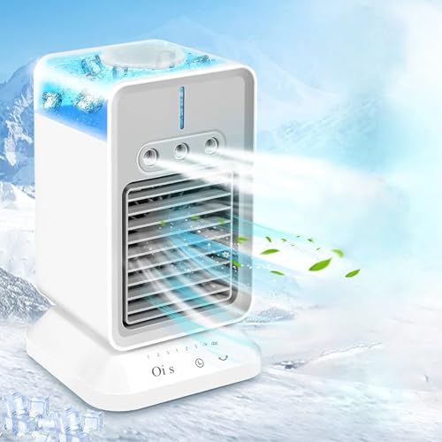 Mekidulu 4 in1 Mobile Air Conditioner - Mini klimaanlage für zimmer【2024 Nanospray Schnell abkühlen】180° Oscillation,1-4H Timer,3 Speeds,Luftreiniger, portable Ventilator