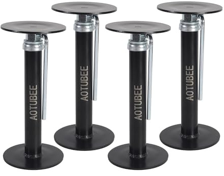 AOTUBEE House Floor Jacks, Basement Floor Jack for Leveling and stabilizing Stairs, Porches, Decks, Crawl Spaces, Sagging/Uneven Floors and RV Camper Step Stabilizer, 4 Pack, 11 - 16