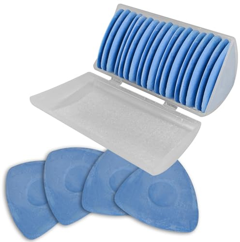 WANGSHIQI Tiza de sastres, paquete de 20 marcadores de tela triangulares para sastre, marcadores de tiza de tela para costura, nociones de costura y accesorios (azul)