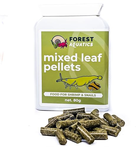 Forest Aquatics Pellet di foglie miste 80 g di cibo per gamberetti e lumache d'acqua dolce