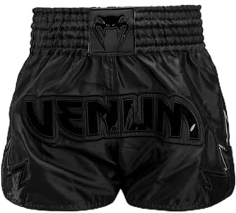 Venum Inferno Kids Muay Thai Shorts Pantalones, Negro/Negro, L Corto para Hombre