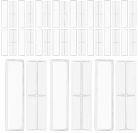 Lurrose 48 Pièces Porte-étiquettes Transparent Autocollants Résistants à Eau pour Étagères Poches Auto-adhésives Polyvalentes pour Bibliothèques Bureaux et Rangement