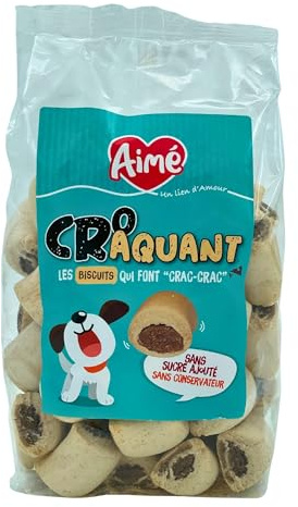 Ame - Croccante Ossa di Midollo Dolcetto per Cani, Cibo per Cani Croccante, Integratore alimentare Quotidiano, Biscotti Croccanti di Forma Variata, 500 g