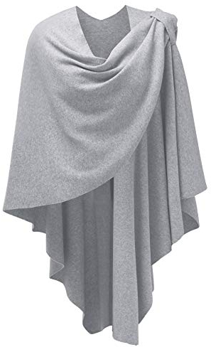 PULI Damen Poncho Schal Cashmere Feeling Strick Cape Cardigan Für Frauen Geschenk Für Mutter