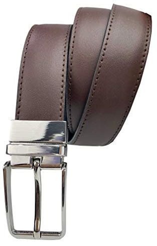 MÁRQUEZ CINTURONES - Cintura reversibile da uomo in pelle 30mm, marrone, 115 cm
