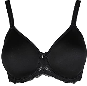 SIèLEI Reggiseno con Coppe Spacer E Ferretto Un Fascia Morbido Pizzo Attuale e Malizioso Elegante E Raffinato Allure Art 2686 (C, Nero, 7)