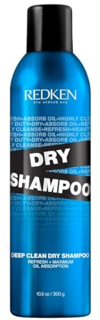 Redken Deep Clean Dry Shampoo For All Hair Types, For Dark or Light Hair - Instantly Refreshes and Absorbs Oil In Between Washes, No Buildup or Residue, 9.6 Oz
