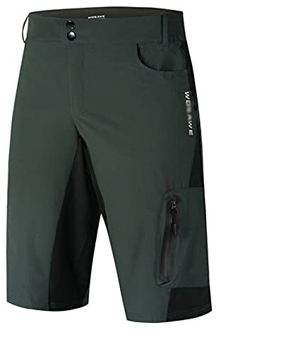 Herren Fahrradhose Herren MTB Shorts Fahrradshorts Keine Gepolsterte Fahrradhose Atmungsaktiv Schnell Trocknend Mountainbike Baggy Shorts For Outdoor Radfahren Laufen Fitness Training ( Color : A , Si