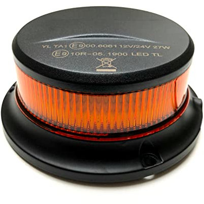 MelTruck Luz giratoria naranja de advertencia 18 LED E9 ECE R65 R10 imán 3 x patrón de flash