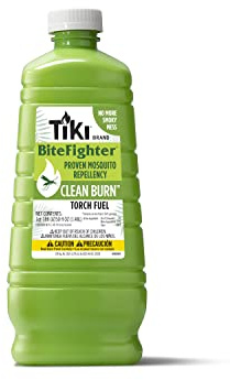 TIKI Clean Burn Mosquito Repellent Torch Fuel – 50 oz., Smokeless & Low-Soot Citronella, Mosquito Repellent, Plant-Based Formula for Outdoor, Patio, Garden & Backyard Torches