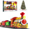Niumowa Tren Juguete para Niños Clásico, Tren de Navidad Electrónico DIY, Ferroviarias, con Luces y Sonidos, Regalos para Niños